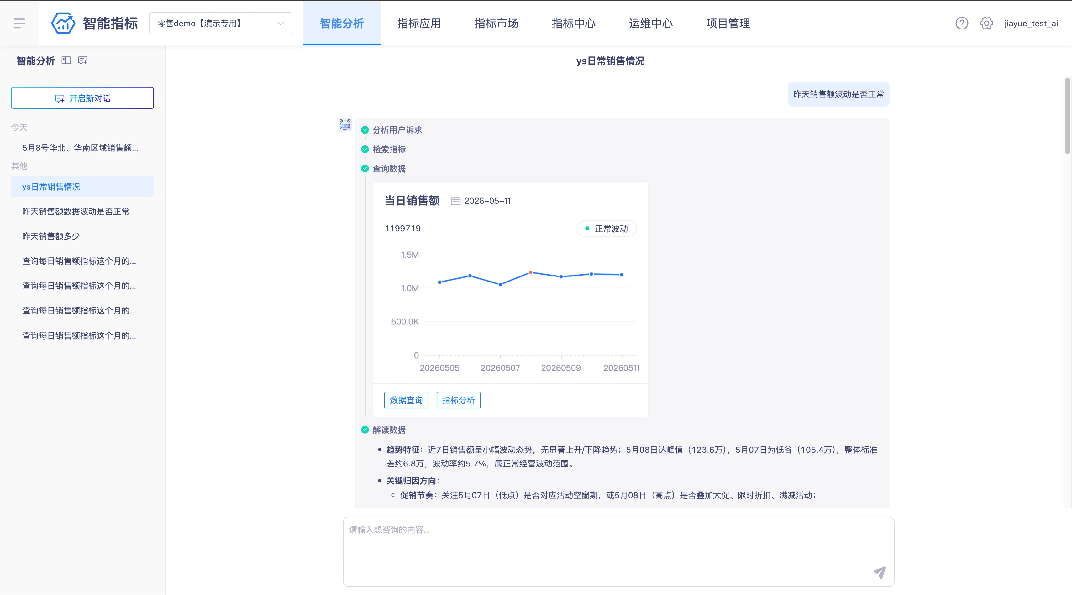 智能用数入口